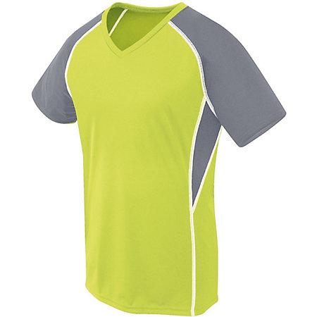 Girls Evolution Short Sleeve Lime/graphite/white Youth Volleyball