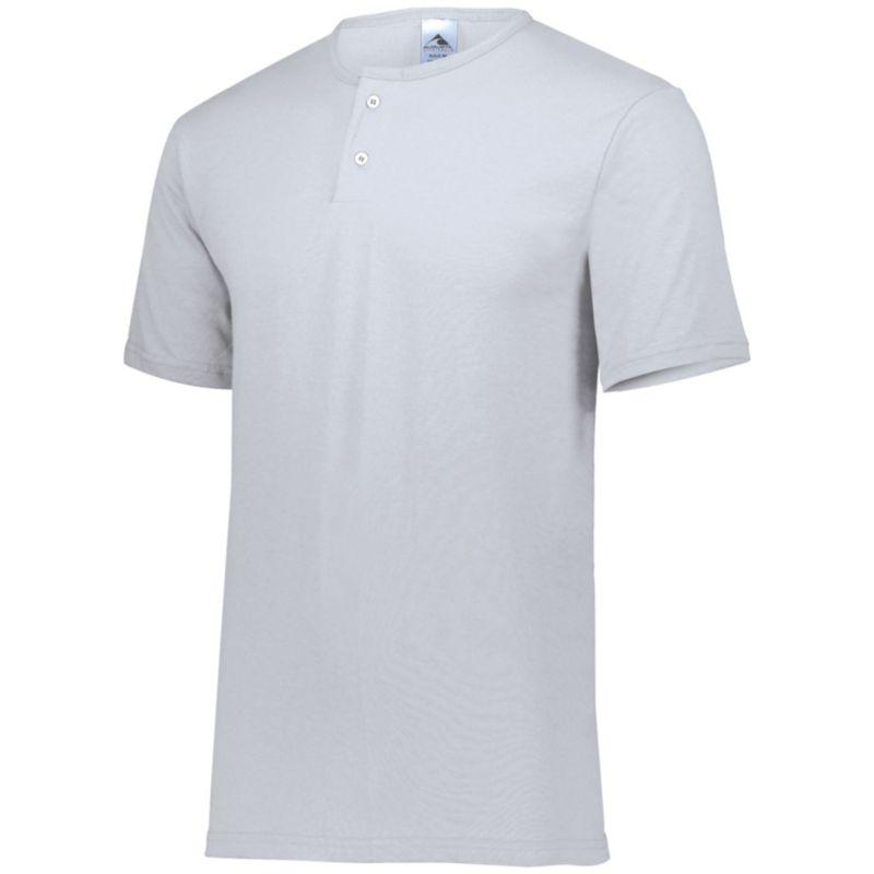 Youth Two-Button Baseball Jersey Ash