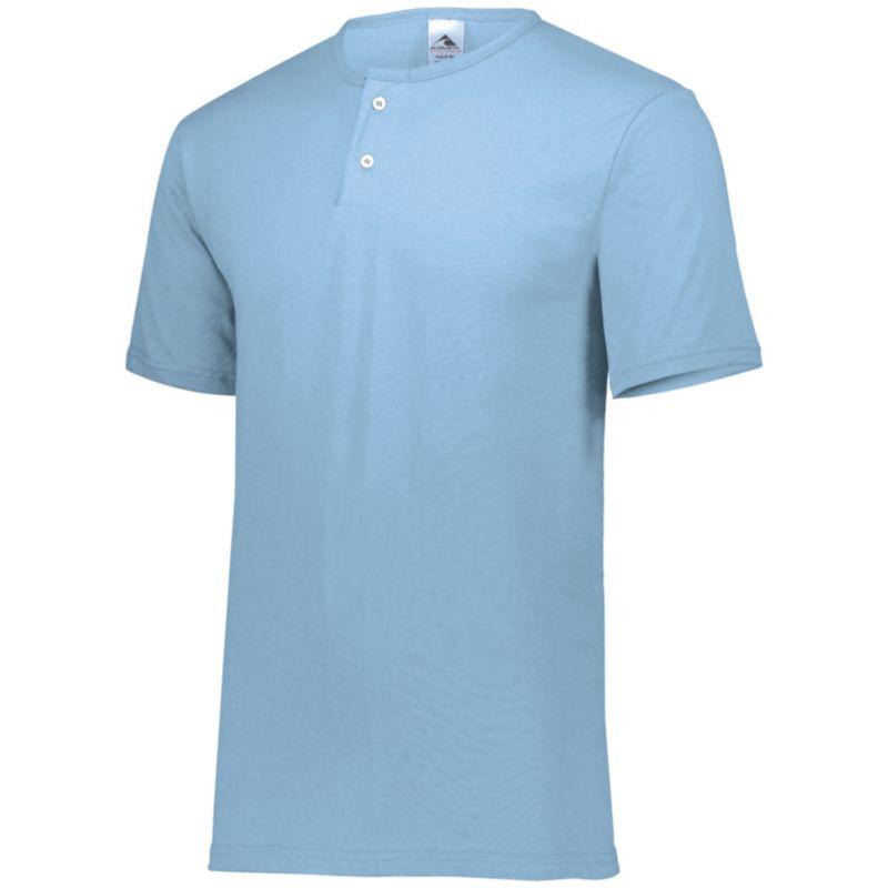 Youth Two-Button Baseball Jersey Light Blue