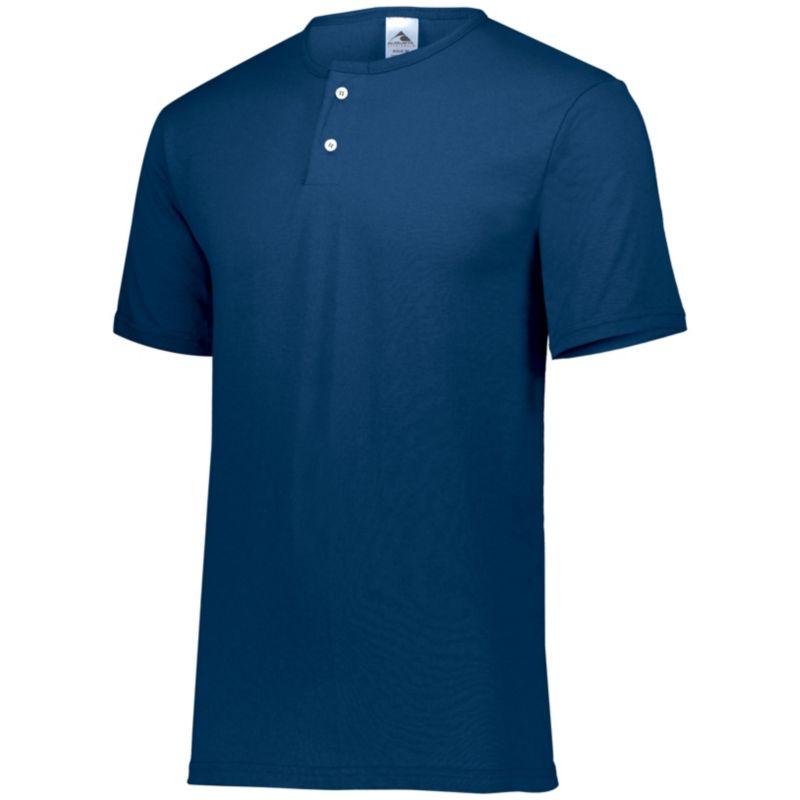 Youth Two-Button Baseball Jersey Navy