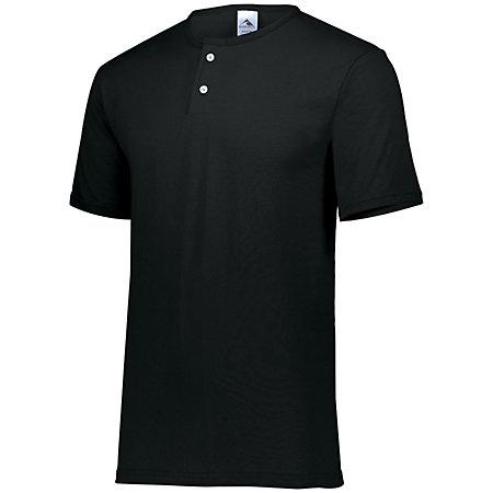 Two-Button Baseball Jersey Black Adult Two-Button Baseball Jersey Black Adult