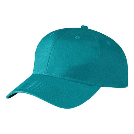 Six-Panel Cotton Twill Low-Profile Cap Teal Adult Baseball
