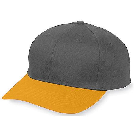 Six-Panel Cotton Twill Low-Profile Cap Black/gold Adult Baseball