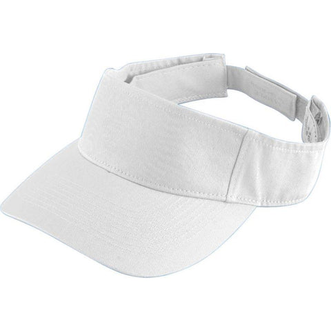 Youth Sport Twill Visor White Baseball Youth Sport Twill Visor White Baseball