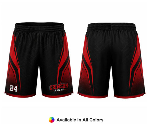 Crimson Inferno – Custom Lacrosse Shorts - Adult & Youth Unisex