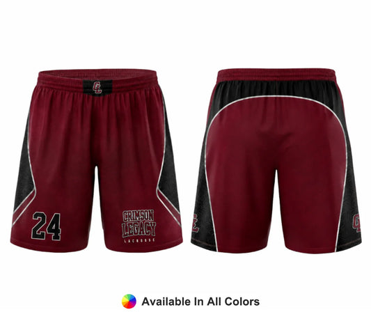 Crimson Shadow – Custom Lacrosse Shorts - Adult & Youth Unisex