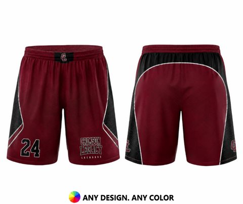 Crimson Shadow – Custom Lacrosse Shorts - Adult & Youth Unisex