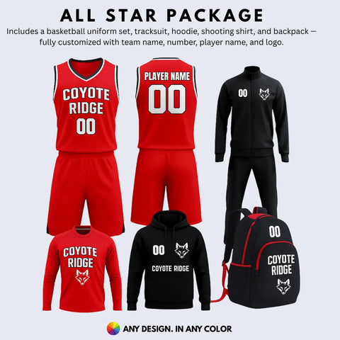 All Star Basketball Uniform Package