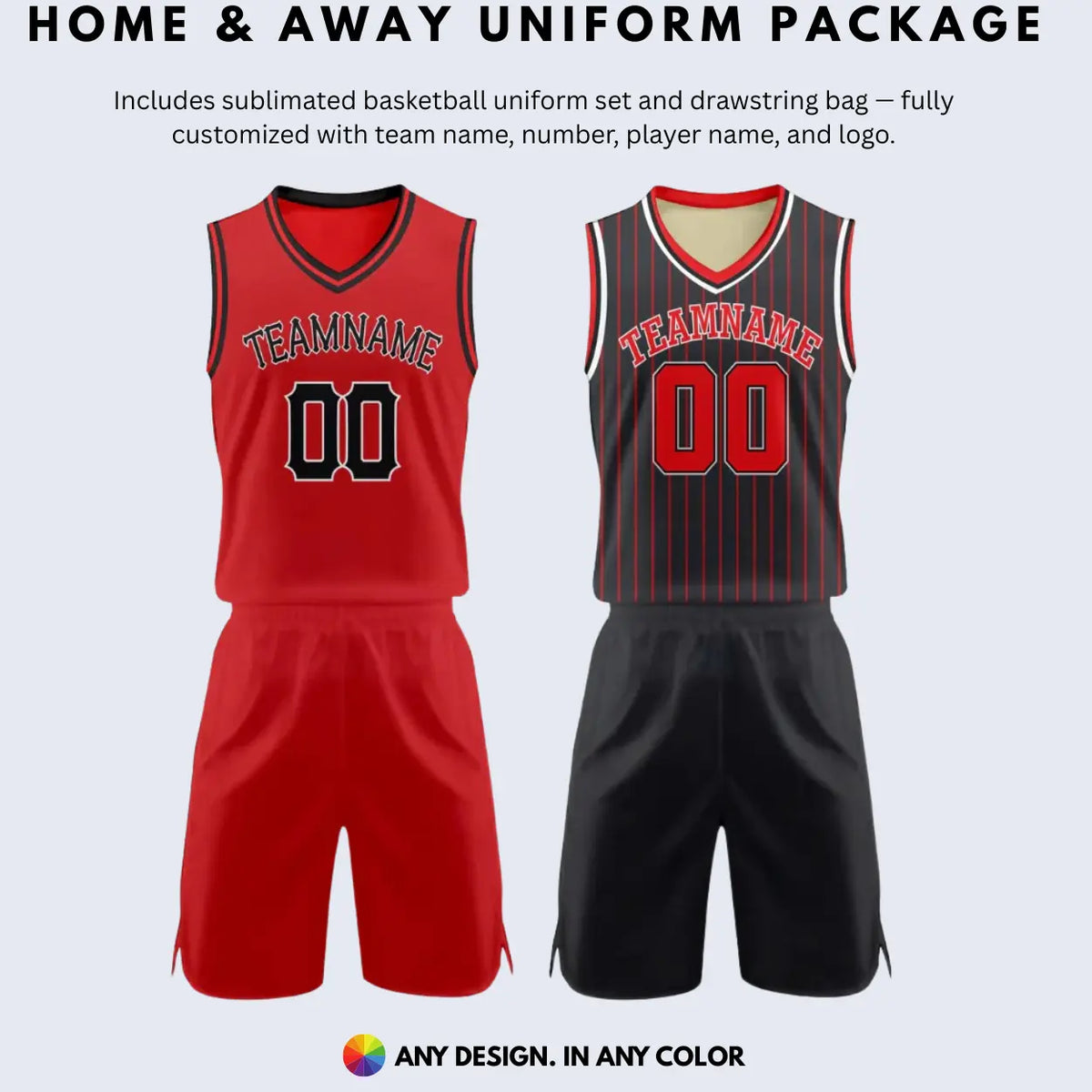 Home & Away Basketball Uniform Package
