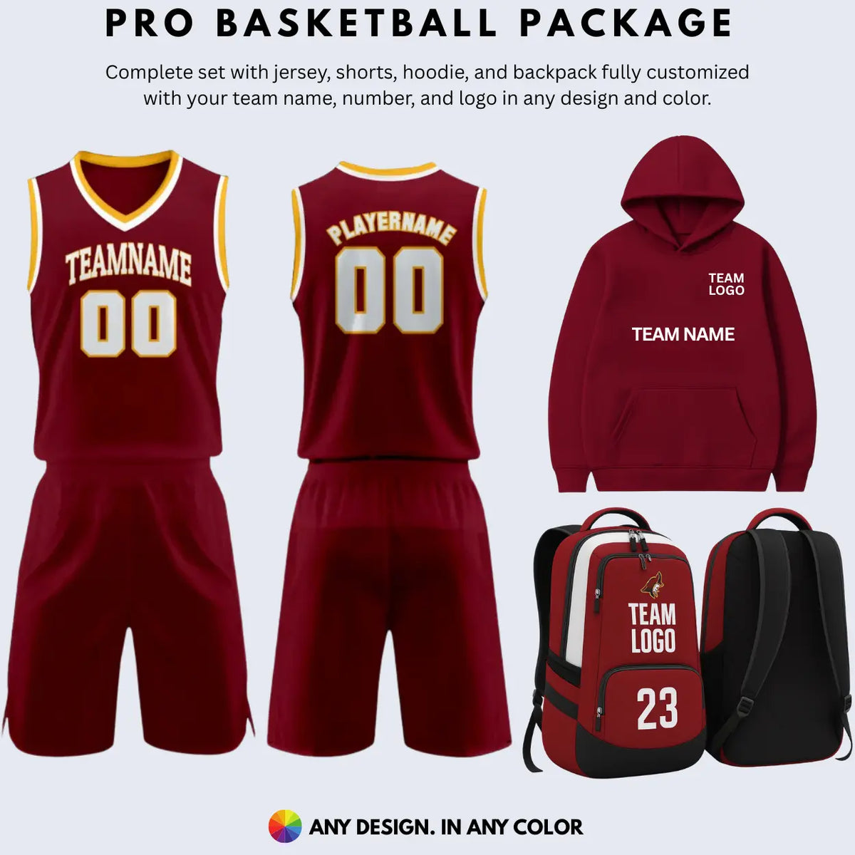 Pro Basketball Uniform Package