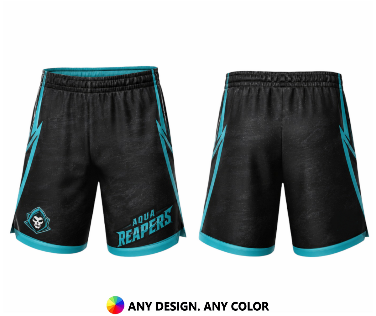 Aqua Phantom – Custom Lacrosse Shorts - Adult & Youth Unisex