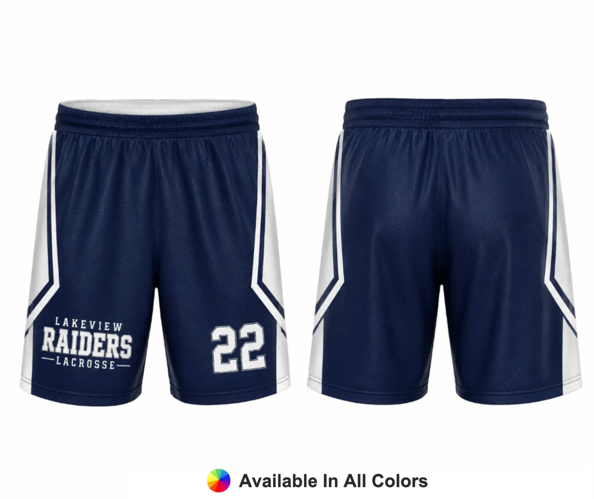 Navy Raider – Custom Lacrosse Shorts - Adult & Youth Unisex