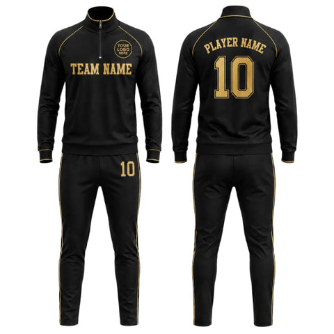Obsidian Gold Trim Elite Tracksuit