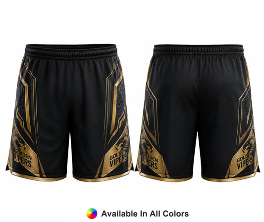 Black Gold Elite – Custom Lacrosse Shorts - Adult & Youth Unisex