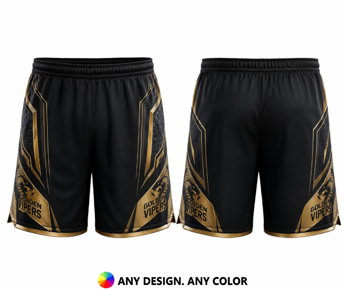 Black Gold Elite – Custom Lacrosse Shorts - Adult & Youth Unisex