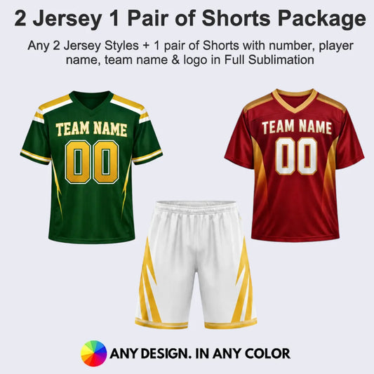 2 Jersey & 1 Pair Of Shorts Lacrosse Package