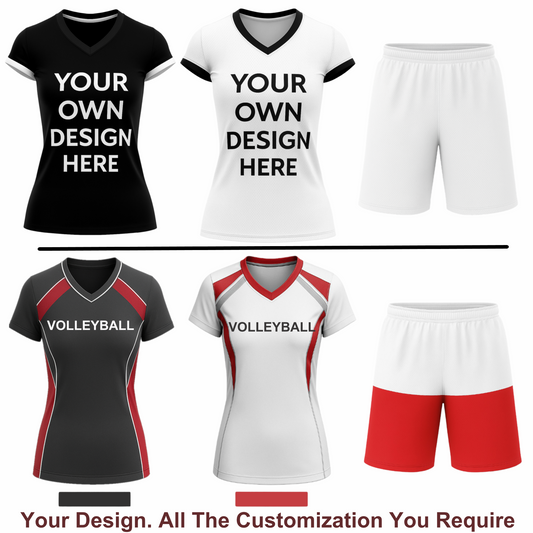 2 Custom Volleyball  Jerseys & 1 Pair Of Shorts