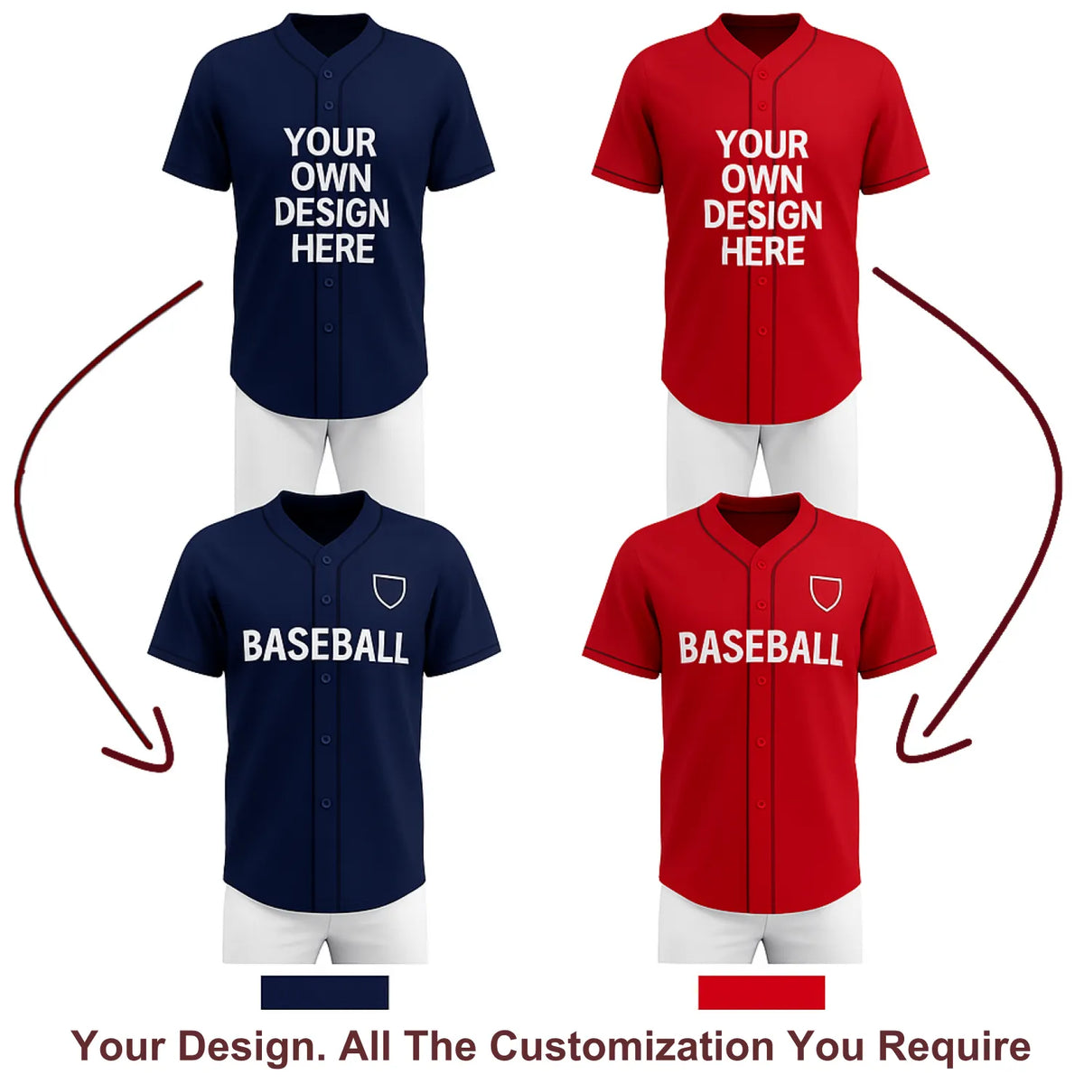 2 Custom Baseball  Jersey & 2 Pair Of Pants