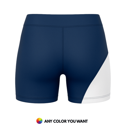 Diagonal Side Panel Spandex Shorts