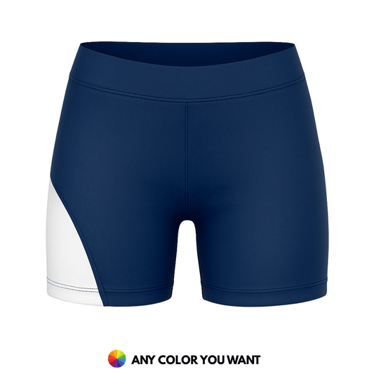 Diagonal Side Panel Spandex Shorts