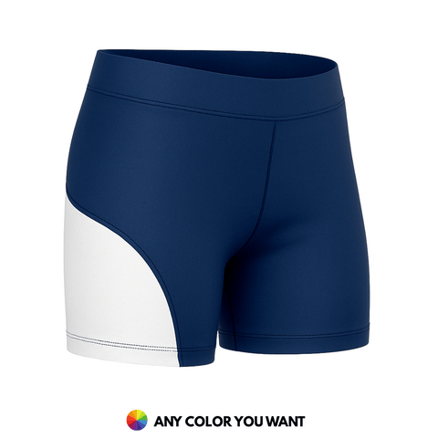 Diagonal Side Panel Spandex Shorts