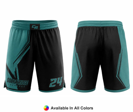 Aqua Stealth – Custom Lacrosse Shorts - Adult & Youth Unisex