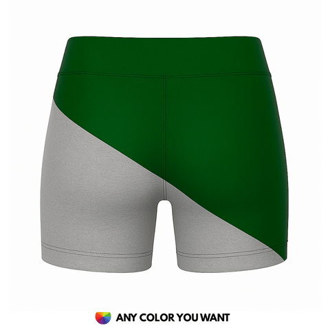 Split Color Spandex Shorts