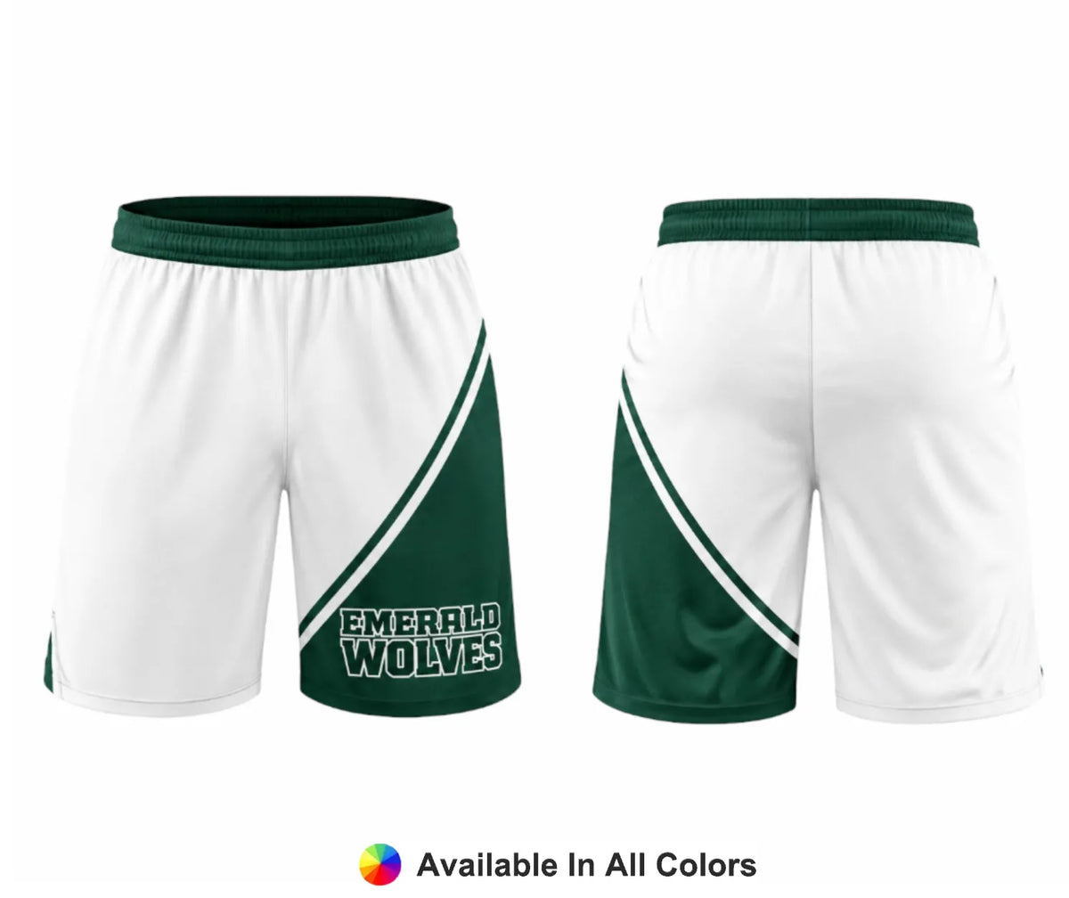 Emerald Slash – Custom Lacrosse Shorts - Adult & Youth Unisex