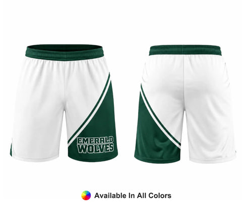 Emerald Slash – Custom Lacrosse Shorts - Adult & Youth Unisex