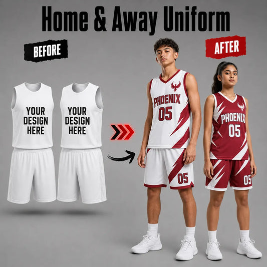 2 Custom Basketball  Jersey & 2 Pair Of Shorts