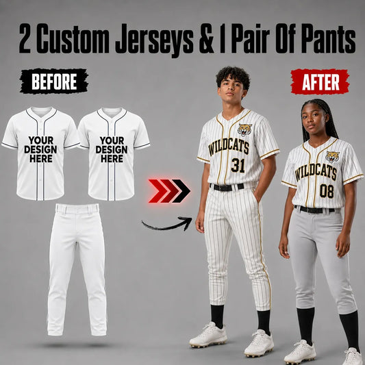 2 Custom Baseball Jerseys & 1 pair of pants