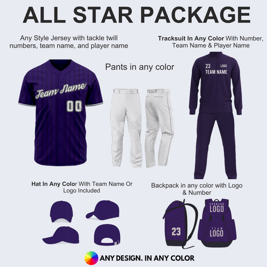 All Star Baseball Uniform Package
