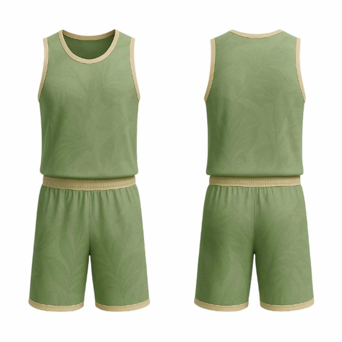 BBU-112 Green Customizable Basketball Jersey With Optional Shorts