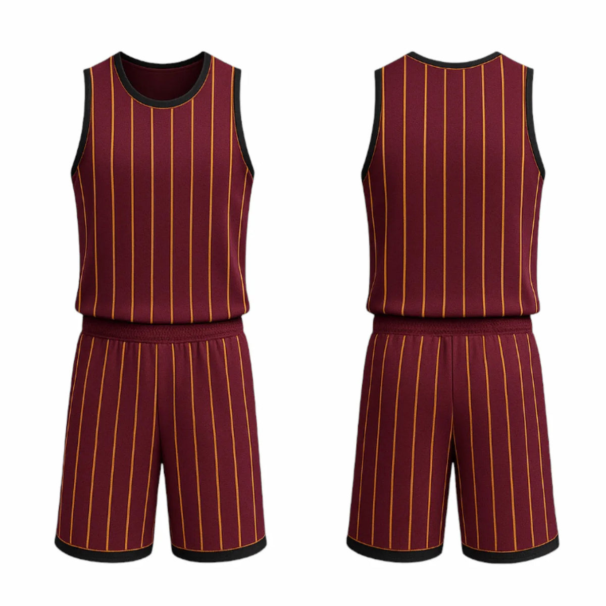 BBU-120 Red Customizable Basketball Jersey With Optional Shorts
