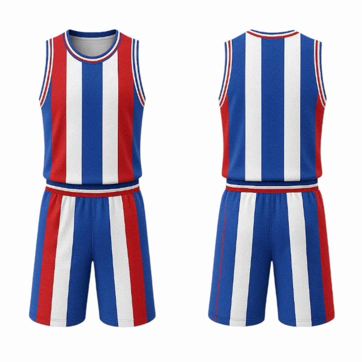 BBU-125 Blue Customizable Basketball Jersey With Optional Shorts