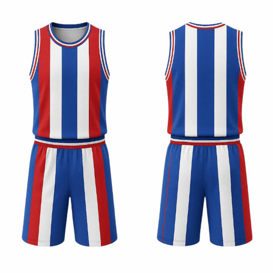 BBU-125 Blue Customizable Basketball Jersey With Optional Shorts