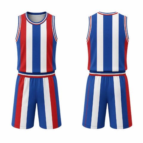 BBU-125 Blue Customizable Basketball Jersey With Optional Shorts