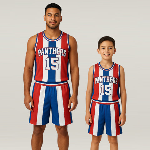 BBU-125 Blue Customizable Basketball Jersey With Optional Shorts