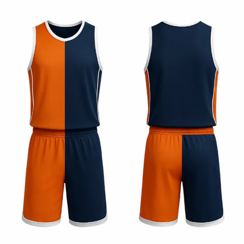 BBU-126 Navy Customizable Basketball Jersey With Optional Shorts