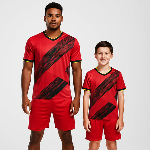 Brussels Red SB Soccer Uniform Kit