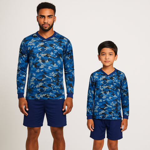 Camo Blue LSB Youth Soccer Uniform Kit