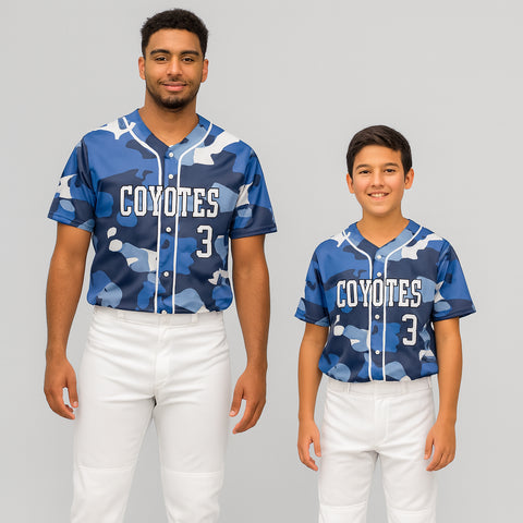 Camo SS Baseball Jersey