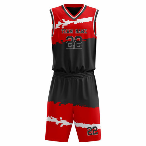 Crimson NS Customizable Basketball Jersey With Optional Shorts