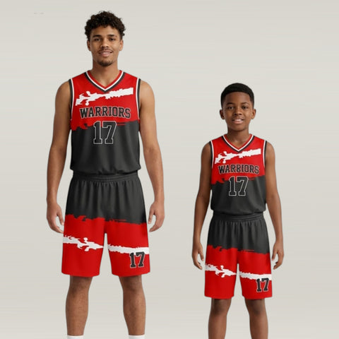Crimson NS Customizable Basketball Jersey With Optional Shorts