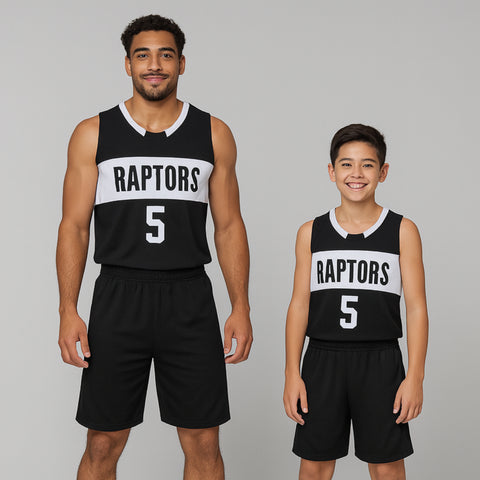Equalizer Black NS Customizable Basketball Jersey With Optional Shorts