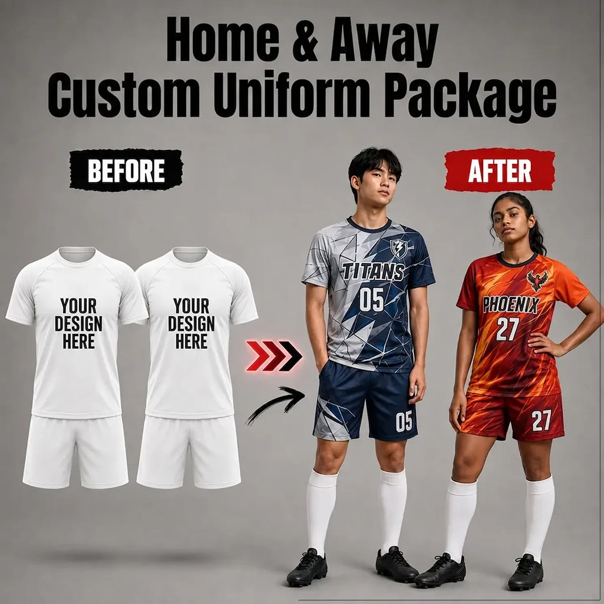 Home & Away Custom Soccer Package