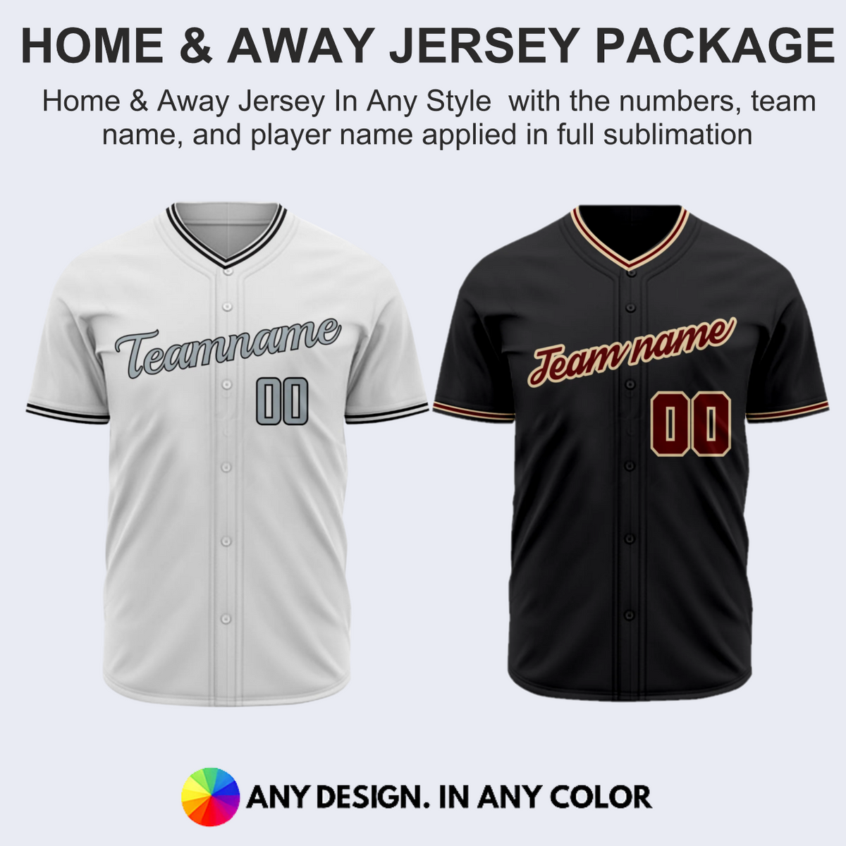 Home & Away Baseball Jersey Package