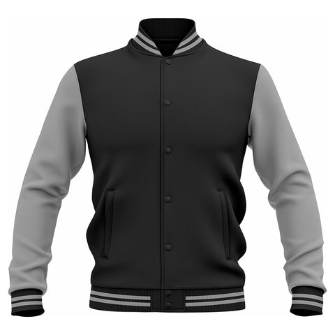 LJ-105 Black Letterman Varsity Customizable Jacket