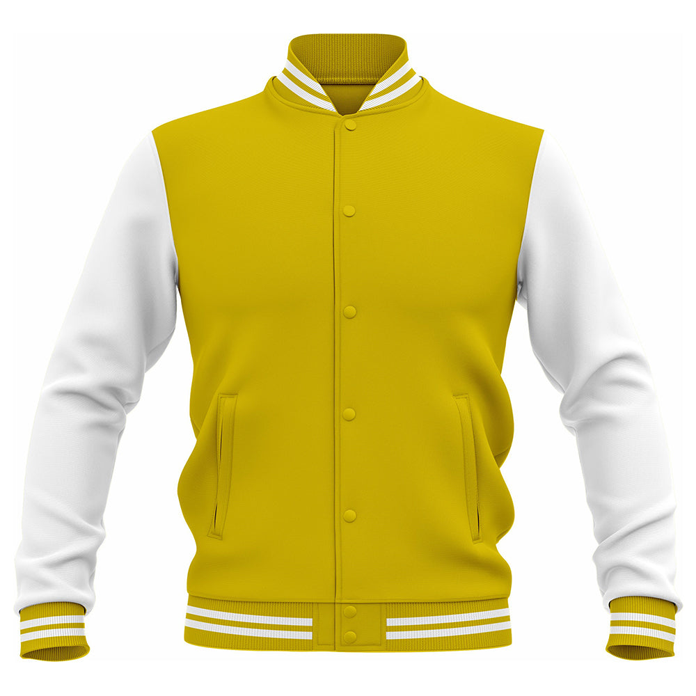 LJ-112 Yellow Letterman Varsity Customizable Jacket
