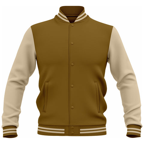 LJ-114 Brown Letterman Varsity Customizable Jacket